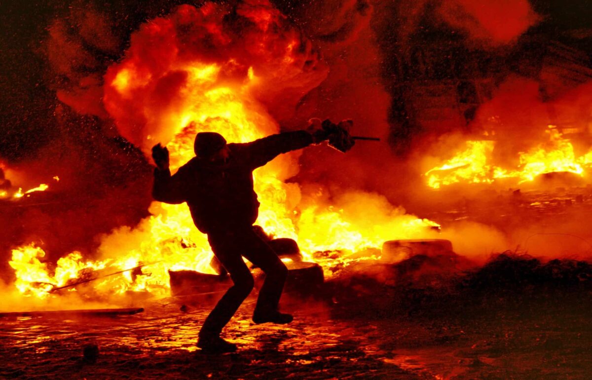 Photo: Manifestations à Kiev, au début de la crise, janvier 2014 (Ввласенко - CC)