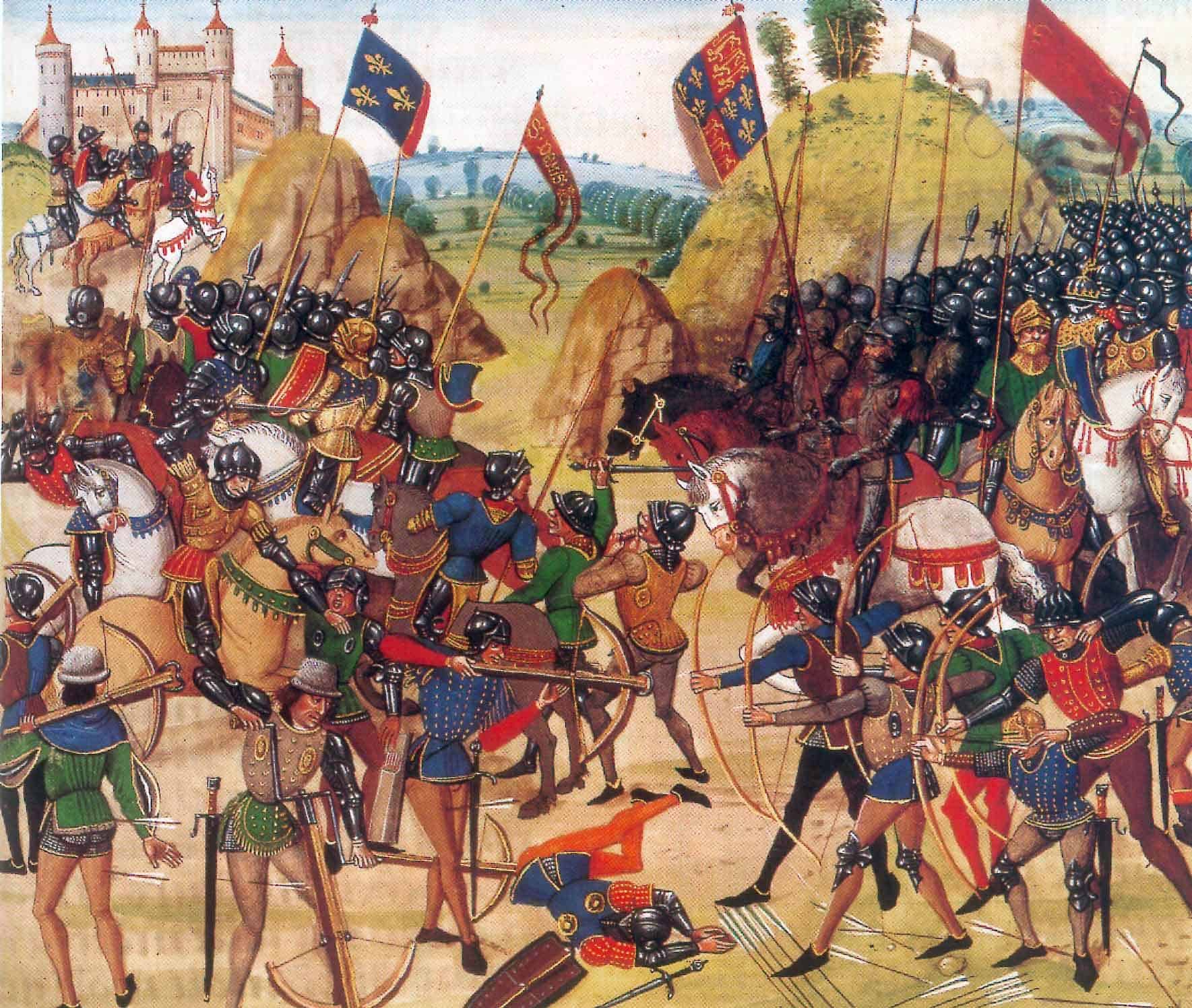 Bataille de Crécy, par Jean Froissart (wikimedia - CC)