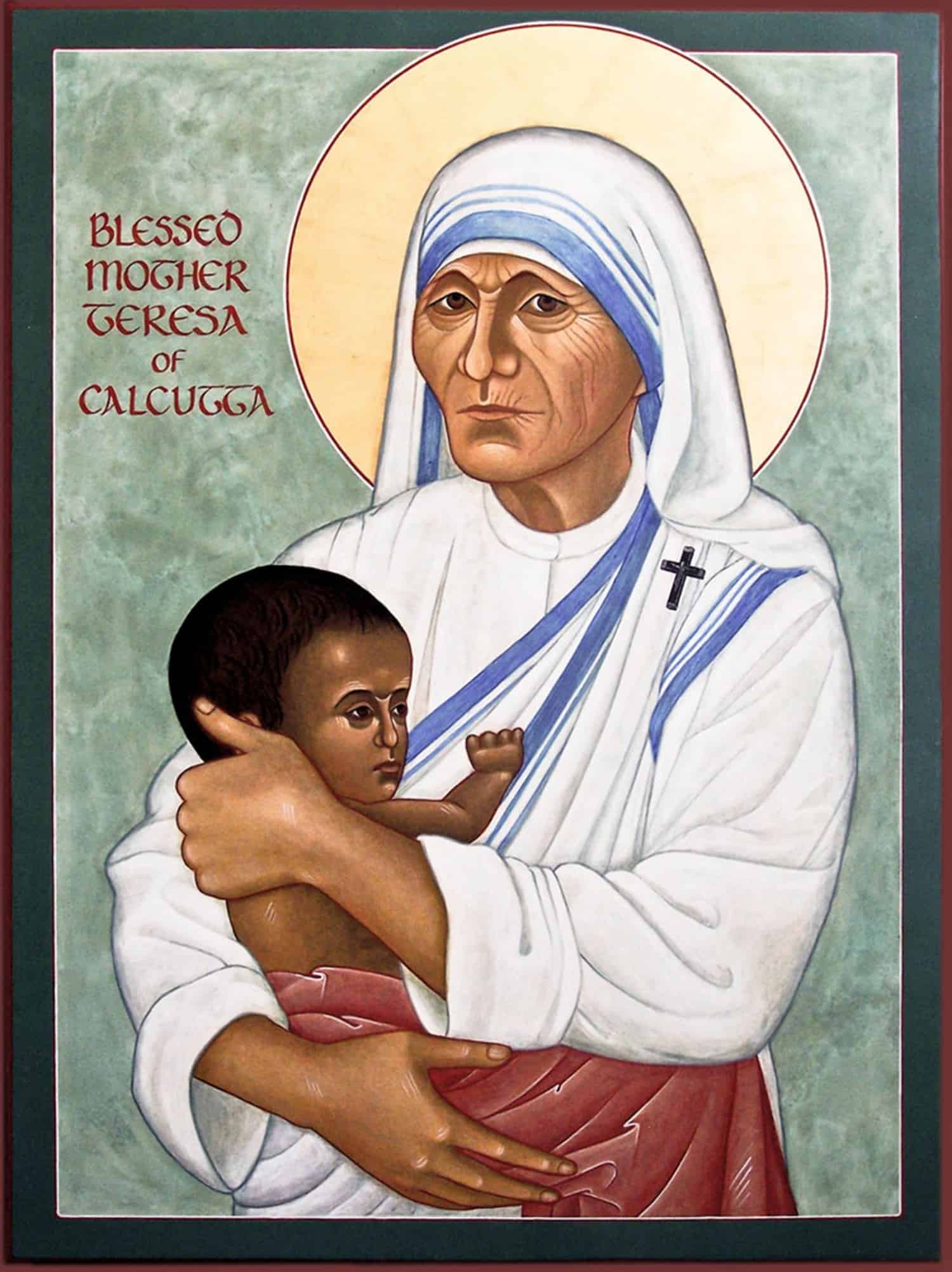 Mère Teresa de Calcutta. Icône écrite par Marysia Kowalchyk.